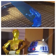 Artoo whistles his surprise as he pretends to just notice the hologram. He sheepishly beeps an answer for Threepio to translate. THREEPIO: "Oh, he says it's nothing, sir. Merely a malfunction. Old data. Pay it no mind." #starwars #anhwt #starwarstoycrew #jbscrew #blackdeathcrew #starwarstoypix #toyshelf 
