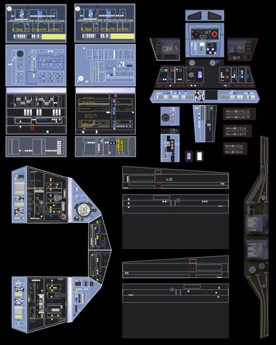 Artwork for 1:18th Scale Millennium Falcon Cockpit for project A New Hope with Toys